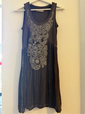 4 Love & Liberty by Johnny Was sleeveless dress with embroidered flowers